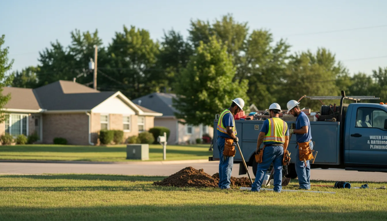 Residential water line and bathroom plumbing service in Hardinsburg, KY